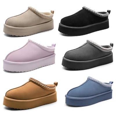 Women Slippers Platform Fuzzy Cozy Winter Furry Fluffy Indoor House Shoes - Image 1 of 4