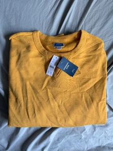 J. Sudadera Crew Garment teñida de felpa francesa cuello redondo AMARILLO DORADO AD306 Grande - Imagen 1 de 3