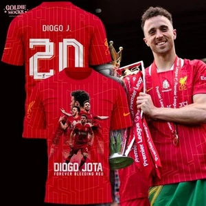 Diogo Jota Forever Bleeding In My Memories 3D T-Shirt - Picture 1 of 2