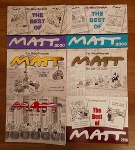 COMICS - Bundle Of X6 Matt The Daily Telegraph Comic Strips Collection PB Lot #2 - Picture 1 of 2