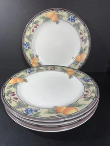 Juego de 5 platos de ensalada Mikasa Intaglio 8-3/8" cosecha de jardín CAC29 - muestra desgaste - Imagen 1 de 6