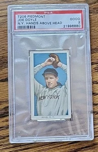 T206 Sweet Caporal Joe Doyle N.Y., Hands Above Head , N.Y. PSA 2++ - Picture 1 of 2