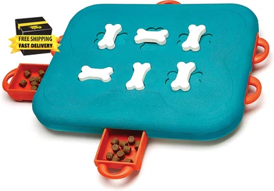 by Nina Ottosson Dog Casino Treat Puzzle Enrichment Toy, Level 3 Advanced, Turqu Foto 1 de 4