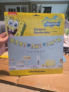 SpongeBob Squarepants Best Day Ever Birthday Banners - Picture 1 of 4
