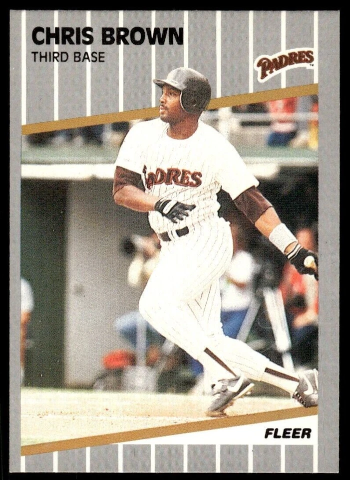 1989 Fleer   #301  Chris Brown   3rd Base   San Diego Padres  FREE shipping - Image 1 of 1