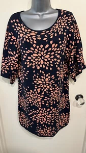 Monsoon Blue & Pink Floral Kimono Sleeve Jumper Dress Size 10 - Picture 1 of 14
