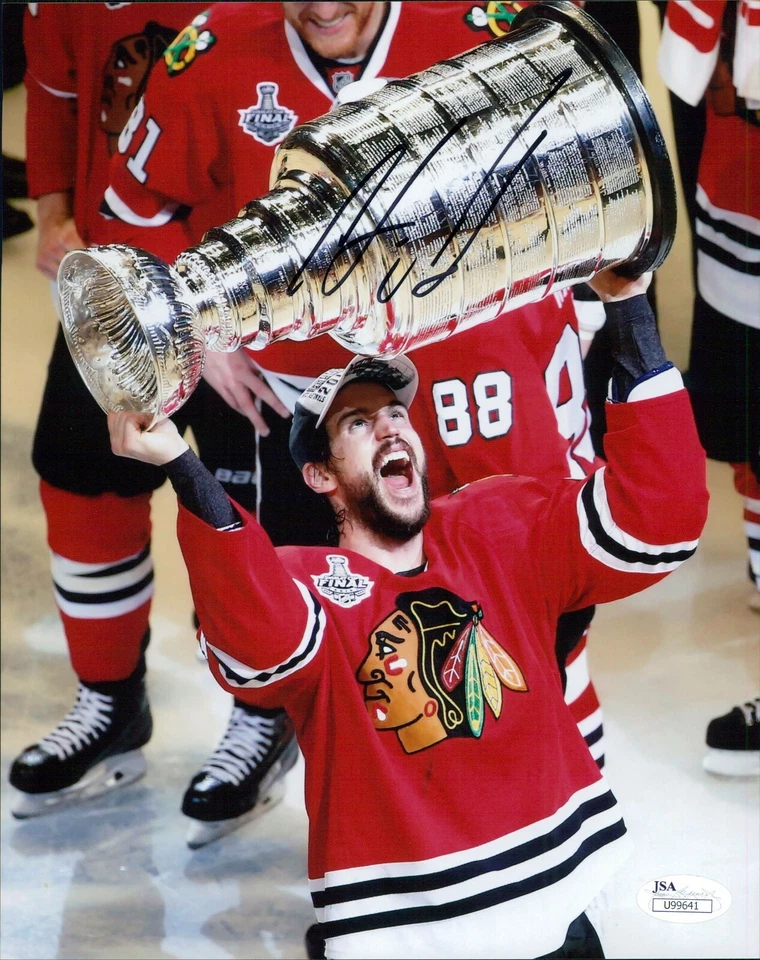 Foto mate firmada por Antoine Vermette Chicago Blackhawks 8x10 autenticada por JSA Foto 1 de 2