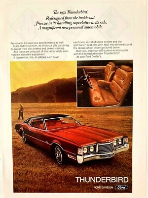 1972 Ford Thunderbird печатная реклама  - Изображение 1 из 2