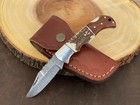 Damascus Folding Pocket Knife With Small Defects Handmade (See Description)