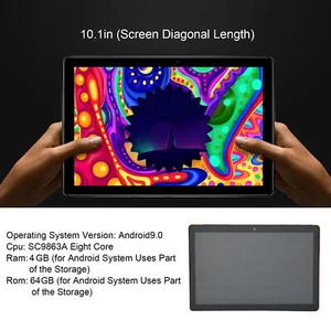 Tablet Pc 10.1In Ips Eight Core For Android9.0 2Gb Ram 32Gb Rom Wifi 3G Tabl IDS - Picture 1 of 12