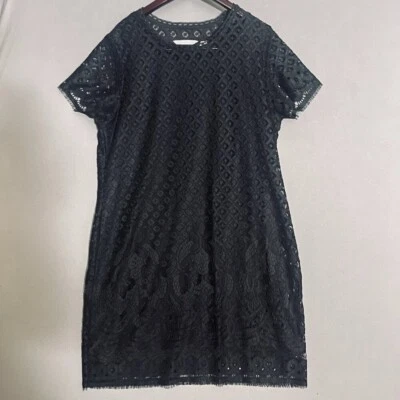 Vestido Vaina Isaac Mizrahi Live Negro Encaje XL Foto 1 de 4