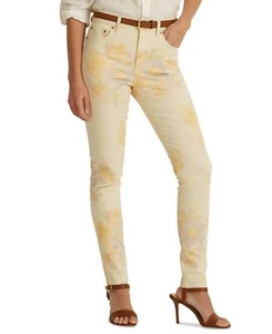 Lauren Ralph Lauren Floral High-rise Skinny Ankle Blush Multi, 14 - Picture 1 of 5