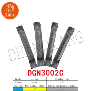 10Pcs DGN3002C DGN3002-C IC808 3.0mm DGN Cut-Off Grooving insert Carbide inserts - Picture 1 of 8