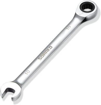 10mm/Metric Ratcheting Combination SORAKO Chrome Vanadium Steel Wrench Tools