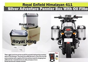 "Par de cajas de sartenes Royal Enfield con filtro de aceite para Himalaya/Scram 411" - Imagen 1 de 12