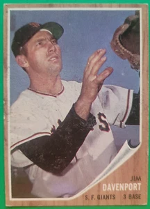 1962 Topps JIM DAVENPORT #9 S.F. Giants EX Light wear only $0.69 shipping - Picture 1 of 3