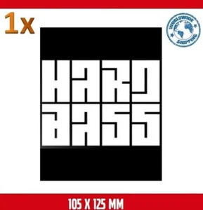 Hard Bass - 105x125mm Aufkleber, Sticker, Decal, Autocollant Étiquette Q-Dance - Picture 1 of 10