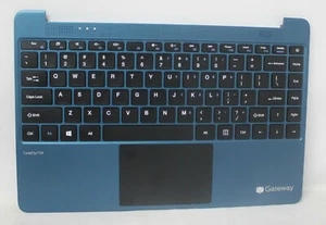PALMGWTN141 Gateway Palmrest Top Cover W/Keyboard Blue Gwtn141-4Bl "GRADE A" - Picture 1 of 1