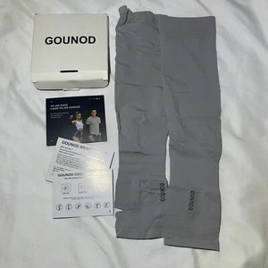 Gounod Arm Cooling Sleeves With UV Protection, Stretch Thumbholes Gray NEW! - Picture 1 of 8