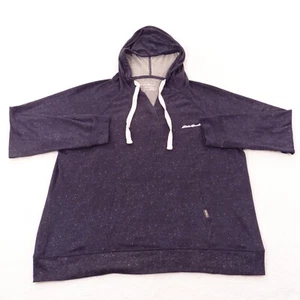 Eddie Bauer Hoodie Women's Pouch Pocket Blue Sweater Draw Strings Blue Size  XL - Picture 1 of 14