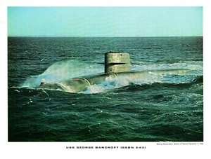 MILITARIA (1966) PHOTO USS Bancroft SSN 643 (Built By EBD General Dynamics) - Picture 1 of 1