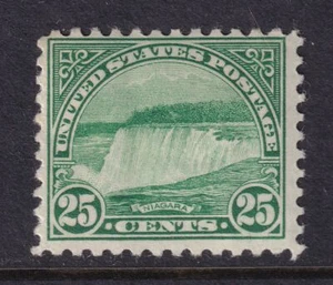 1931 Sc 699 Cataratas del Niágara 25c verde MLH con sello único original completo (NH - Imagen 1 de 1