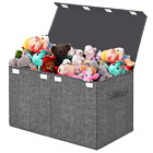 Large Toy Box Chest Storage Flip-Top Lid Collapsible Sturdy Boxes Organizer Bins