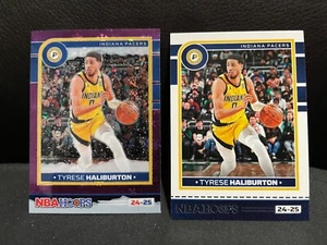 2024-25 Panini Tyrese Haliburton Purple Winter Opti Chrome Prizm/Base#104 Pacers - Picture 1 of 2