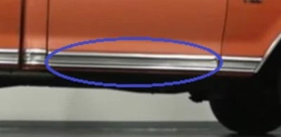 Ford F100 1973-79 F150 F250 F350 lado de paso puerta inferior derecha moldura 74 75 Foto 1 de 4