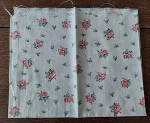 Coupon de tissu vintage coton fleurs 40 X 50 cm - Imagen 1 de 5