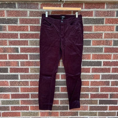 Темные бордовые облегающие облегающие вельветовые брюки средней посадки A.n.a - Изображение 1 из 2