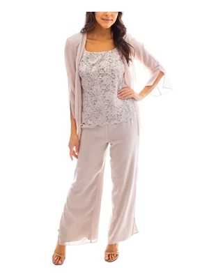 Jaqueta Blazer R&M RICHARDS Feminina Bege Aberta Frontal Almofadas Plus 18W - Imagem 1 de 4