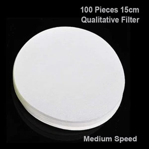100 Pcs 15cm Medium Speed Qualitative Filter Paper Filtration Laboratory Supply - Picture 1 of 1