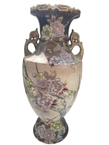 Große 22 Zoll japanische Moriage Satsuma Vase - Bild 1 von 8