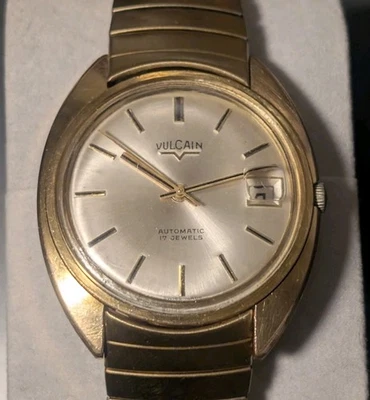 Vulcain Automático 17 Joyas | Chapado en Oro 72616D | c. 1968-1972 | Vintage Suizo Foto 1 de 4