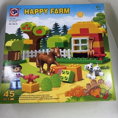 Kids Home Toys 188-35  HAPPY FARM  Toy Building Kit 45pcs - Image 1 of 4