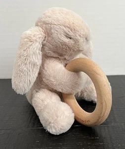 Jellycat Plüsch Bashful Bunny beige Baby Rassel Holz Ring Stofftier 6 Zoll - Bild 1 von 7