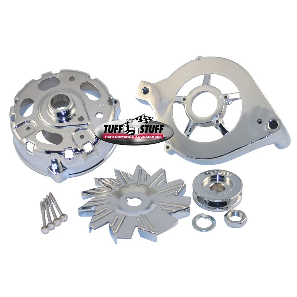 Tuff Stuff Alternator Case Kit 7500C; Chrome Aluminum for Ford 1G - Image 1 of 1