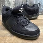 Heelys Skate 2 Wheeled Shoes Black Suede-  Style 7052 Size 6 No Wear Clean