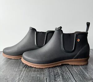 Bogs Sweetpea Womens Waterproof Boots, Rain, Slip-on:  Size 7, EU 38, , Black