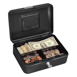 Honeywell Small Steel Cash Box with Lock – Secure Storage Case (NEW) - Picture 1 of 17