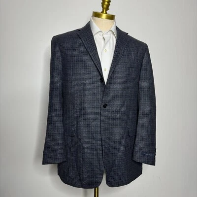 Tommy Hilfiger 42R Blazer Sport Coat Mens Gray Check Wool - Image 1 of 4