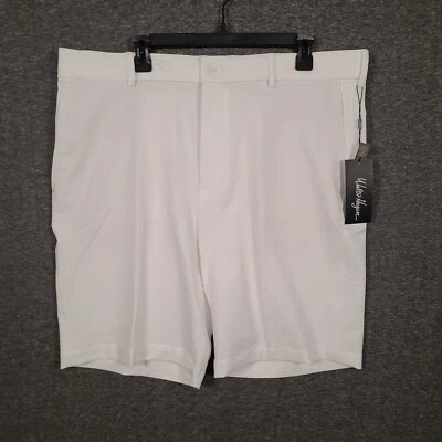 Walter Hagen Men's 40 Perfect 11 Flat Front Golf Shorts 10" Inseam White Stretch Foto 1 de 4