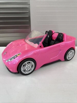 Barbie Glam Pink Brillo Convertible Coche 2016 Mattel ¡BONITO ESTADO! Cinturones de seguridad Foto 1 de 4