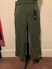 Women's Chaps Size 4, 6 or 8 Olive Cropped Wide Leg Trousers  Reg. 59