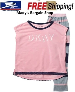 DKNY Girls' 2 Piece Sleepwear/Pajama Set - Size Small Age 6-7 - Picture 1 of 9