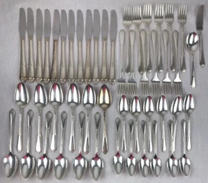 Wm Rogers International Reinforced Plate Inspiration Flatware 50 Pcs Fork Spoon - Picture 1 of 12