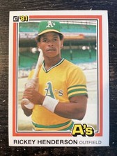 1981 Donruss - #119 Rickey Henderson