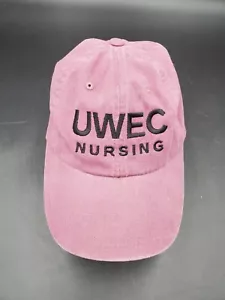UWEC University of Wisconsin Eau Claire School of Nursing baseball Hat cap mauve - Picture 1 of 6