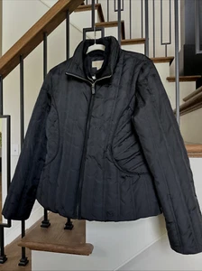 Michael Kors Double Zipper Pocket Quilted Zip-Sleeves Down Jacket Size LG - Picture 1 of 9